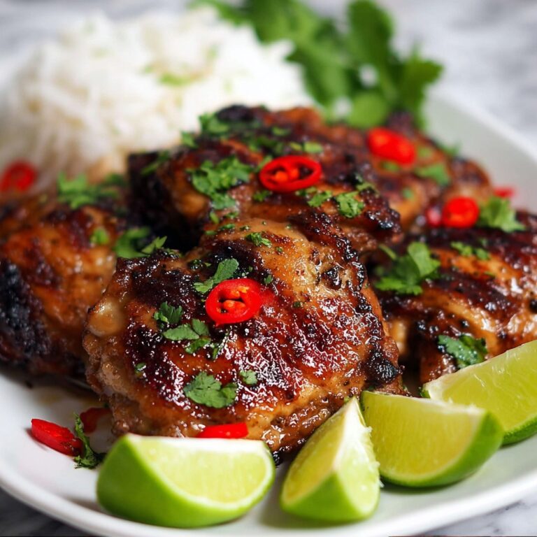 Thai Grilled Chicken (Gai Yang) with Coconut Rice and Lime Sweet Chili Sauce Recipe