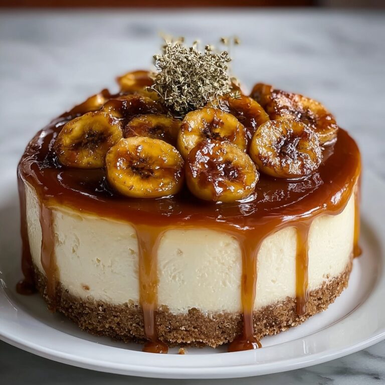 Caramelized Banana Cheesecake with Rum Glaze Recipe