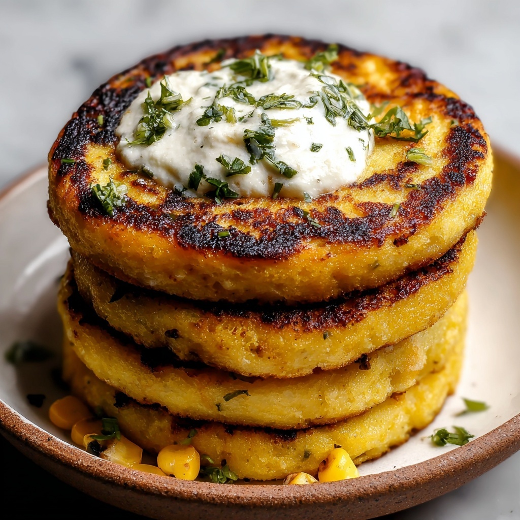 Venezuelan Sweet Corn Cachapas with Cheesy Goodness Recipe - Recipe Image