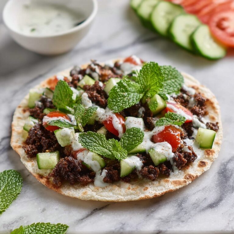Spiced Lamb Pitas with Feta Mint Sauce Recipe