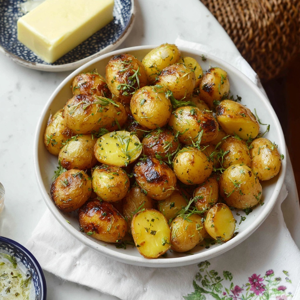 Garlic Butter Roasted Potatoes Recipe - Recipe Image