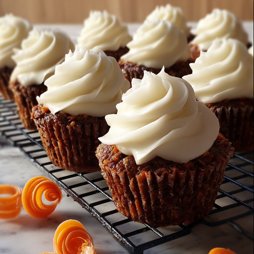 Carrot Cake Cupcakes with Cream Cheese Frosting Recipe - Recipe Image