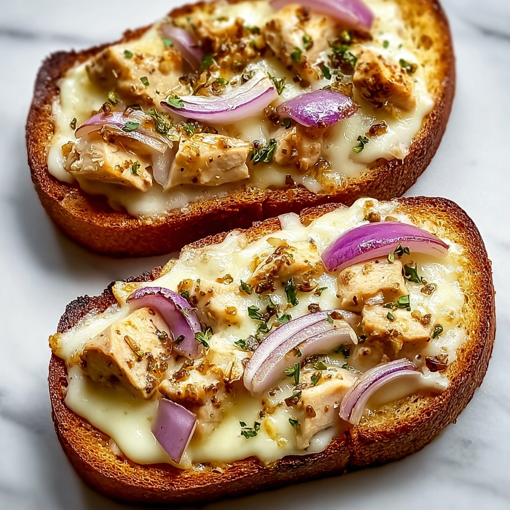 French Bread Chicken Alfredo Pizza Recipe - Recipe Image