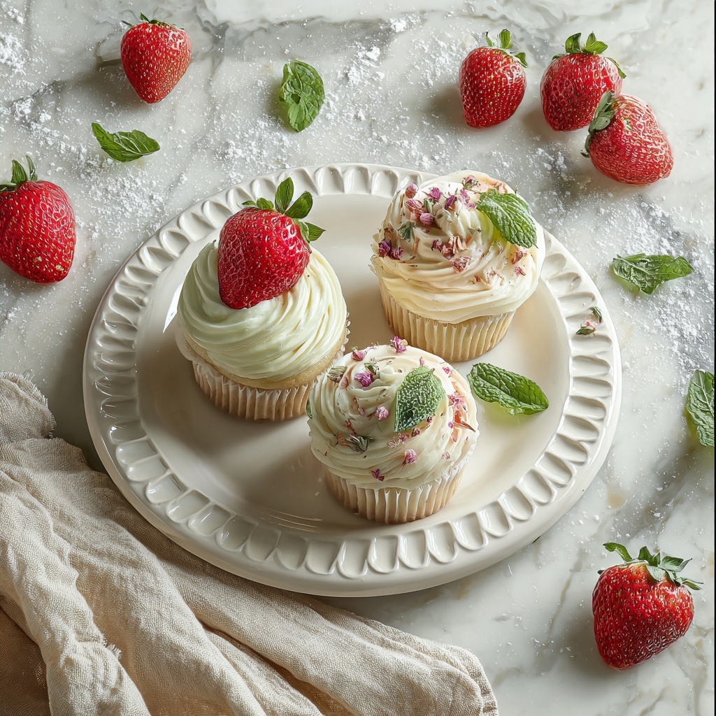 Strawberry Basil Cupcakes Recipe - Recipe Image