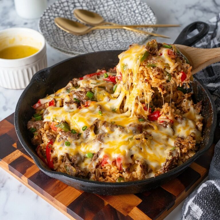 One Pan Steak Fajita and Rice Skillet Recipe