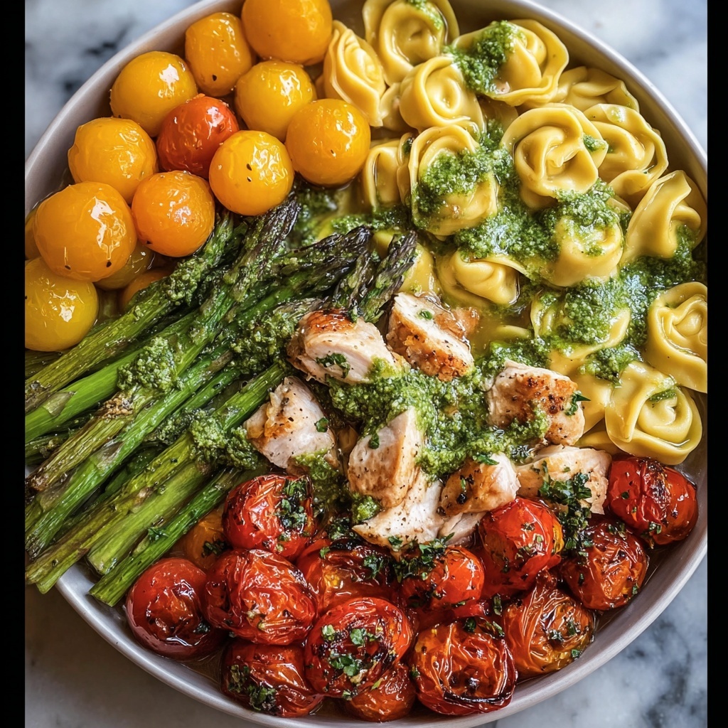 Pesto Chicken Tortellini with Veggies Recipe - Recipe Image
