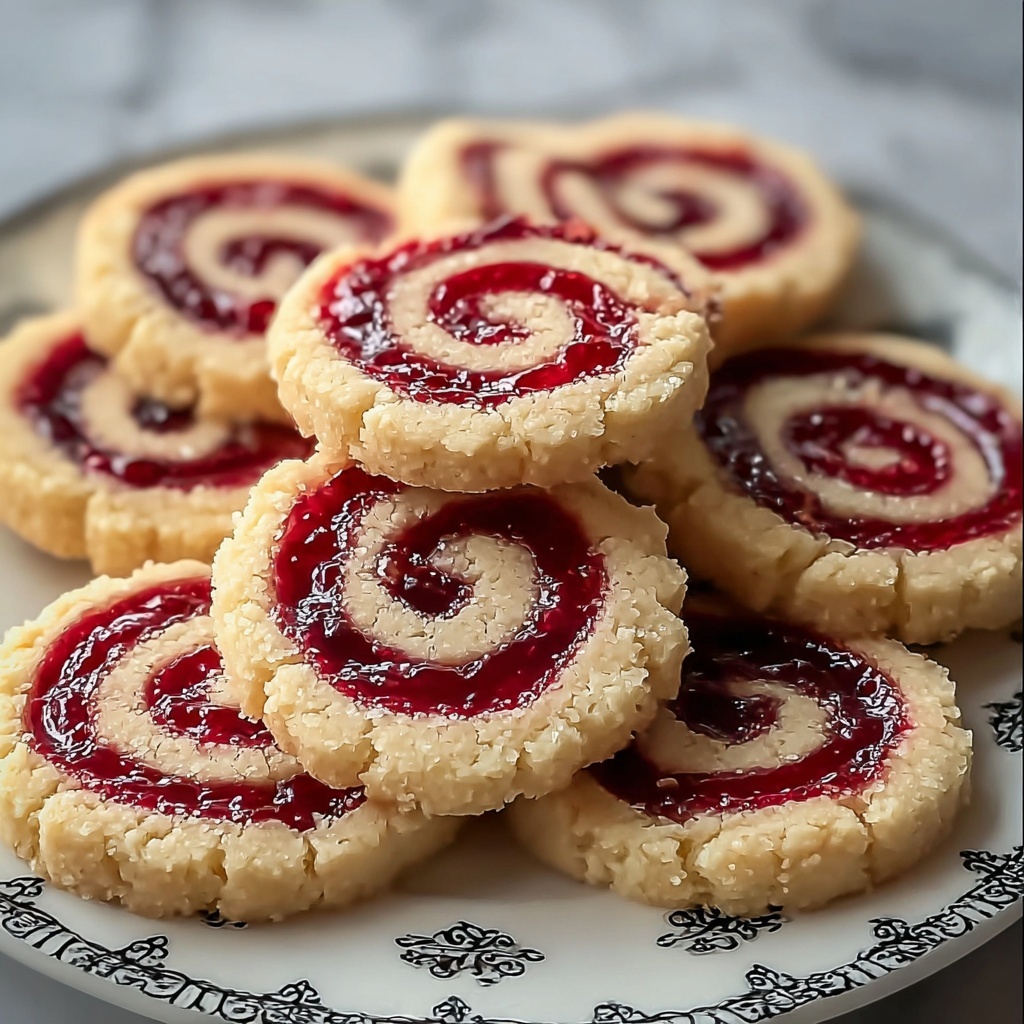 Raspberry Swirl Shortbread Cookies Recipe - Recipe Image