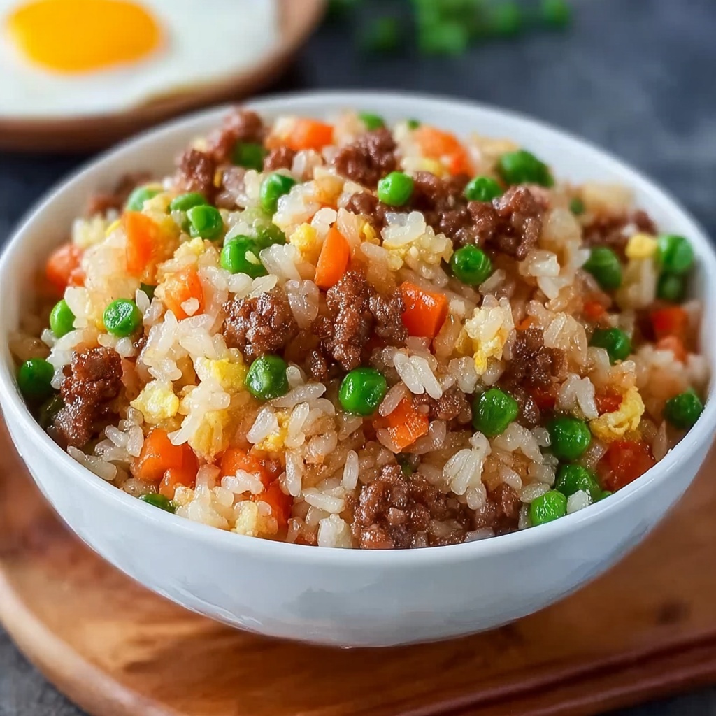 Onion Beef Fried Rice Recipe - Recipe Image