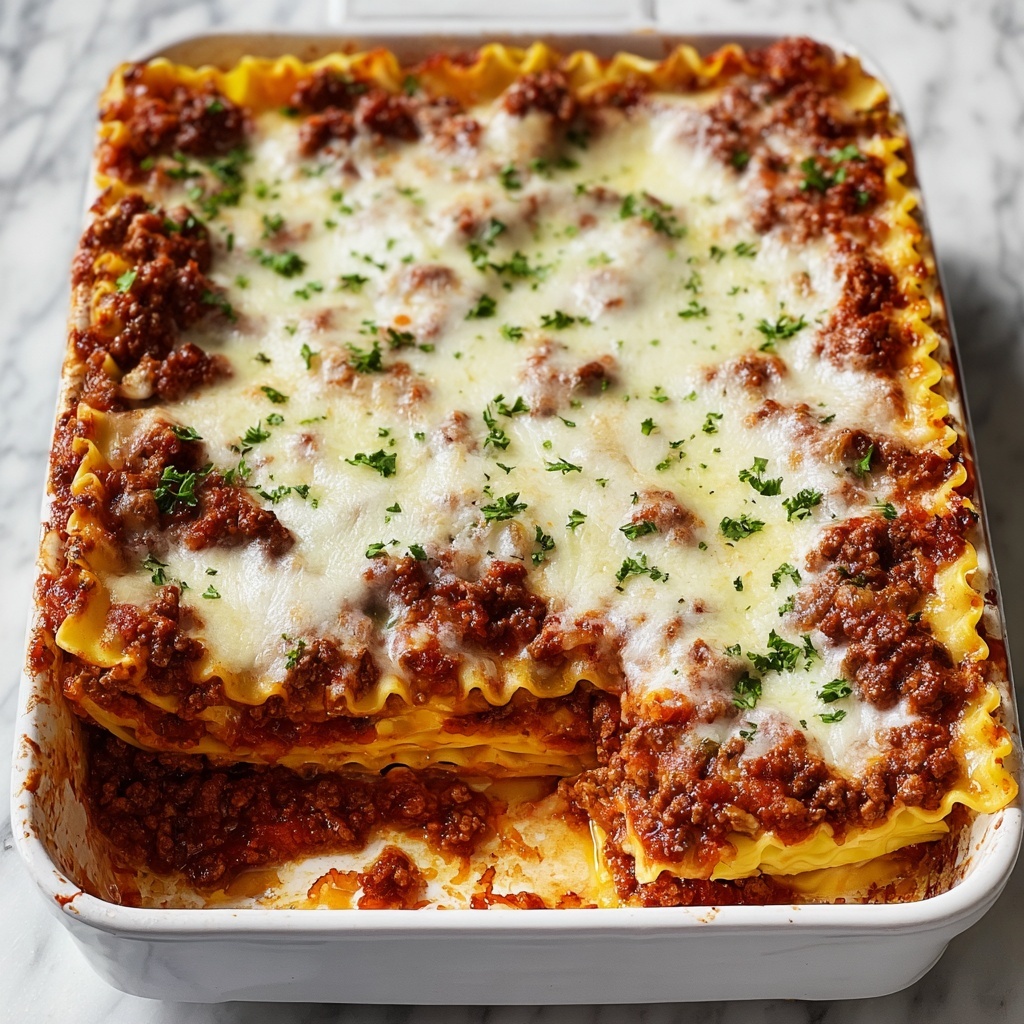 Easy Meat Lasagna Recipe - Recipe Image