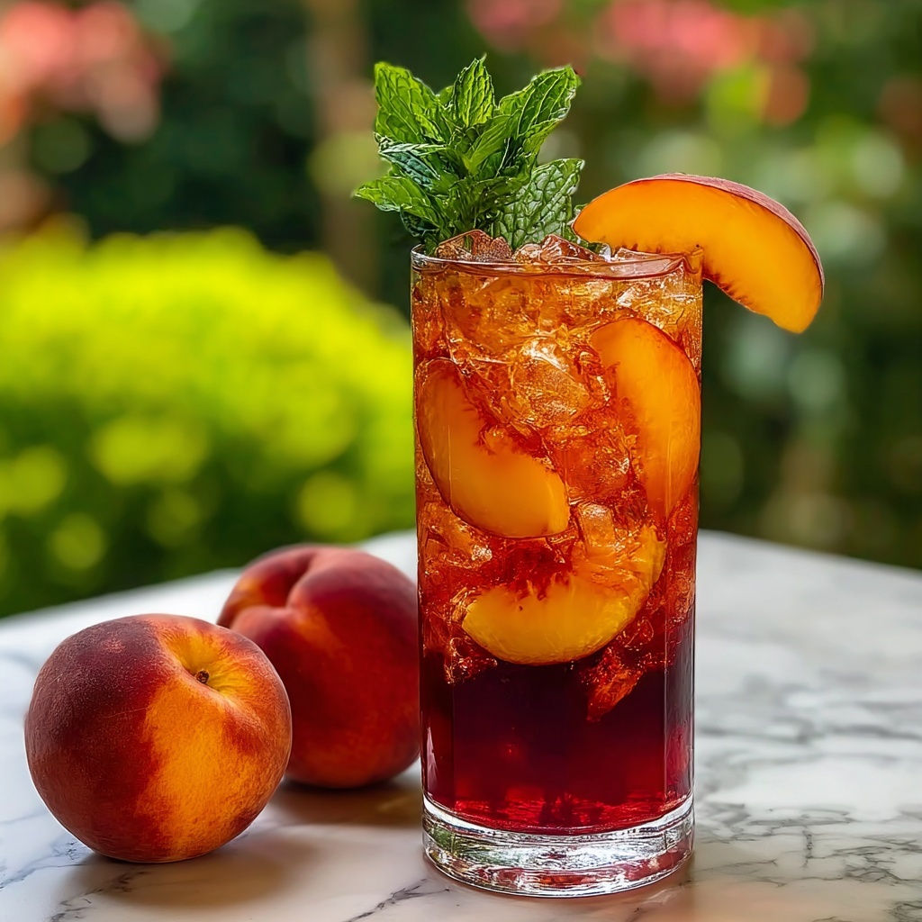 Peach Hibiscus Sunset Tea: Your Refreshing Summer Sip - Recipe Image