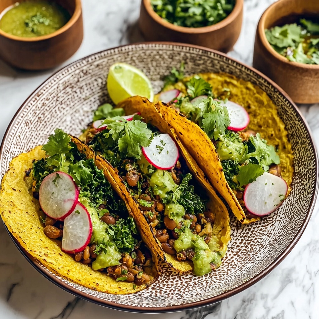 Bold Smoky Beans & Greens Tacos with Zesty Aji Verde - Recipe Image