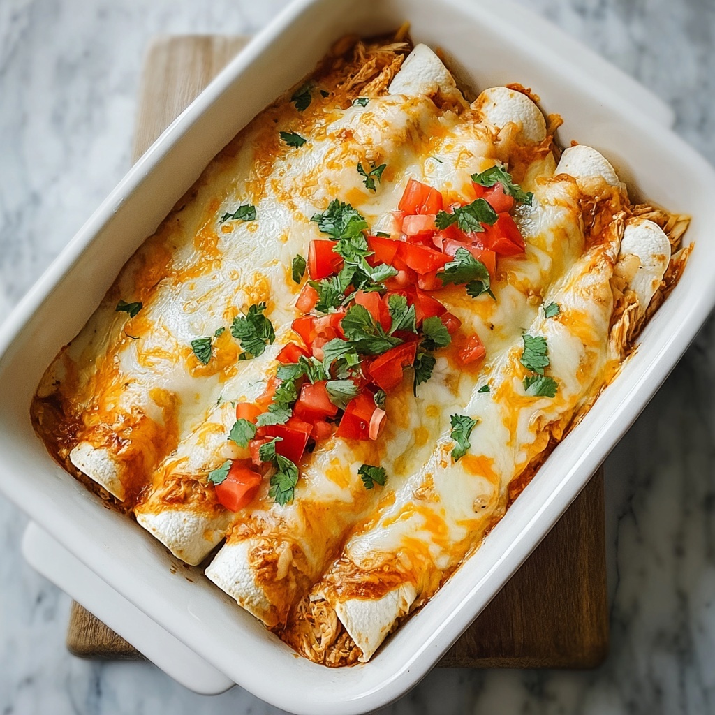 Indulgent Queso Chicken Enchiladas for Effortless Weeknight Dinners Recipe - Recipe Image