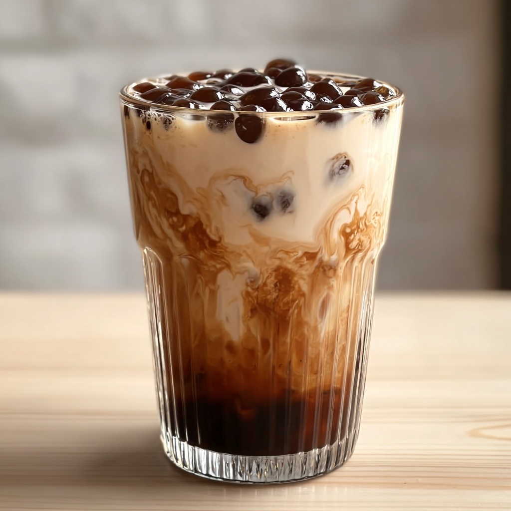 Cozy Red Bean & Black Sesame Milk Tea for Refreshing Sips Recipe - Recipe Image