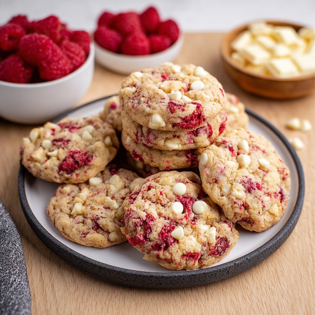 White Chocolate Raspberry Cookies Recipe - Recipe Image