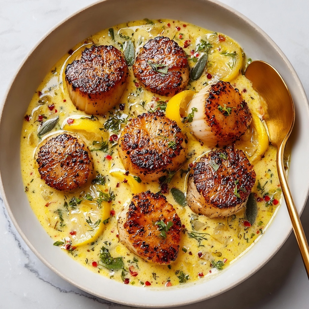 Savory Tuscan Butter Scallops in 25 Minutes Recipe - Recipe Image