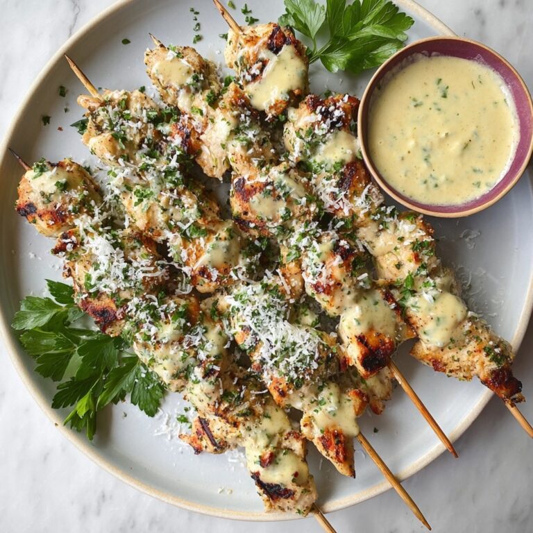 Garlic Parmesan Chicken Skewers Recipe