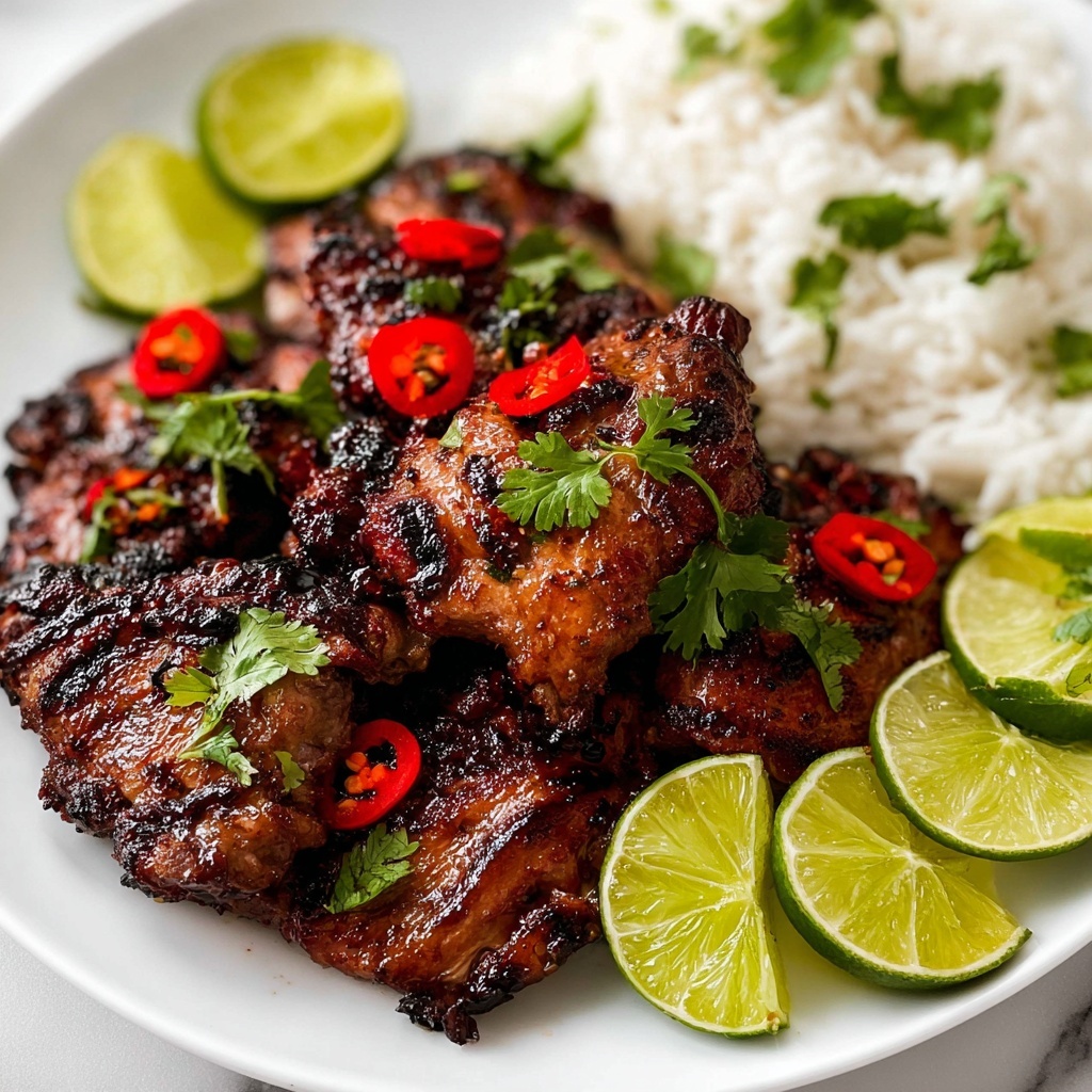 Thai Grilled Chicken (Gai Yang) with Coconut Rice and Lime Sweet Chili Sauce Recipe - Recipe Image