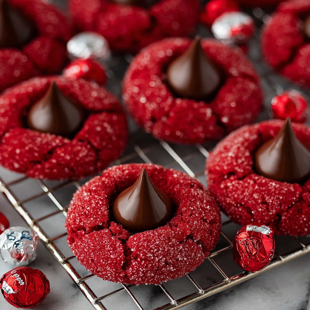 Red Velvet Blossom Cookies Recipe - Recipe Image