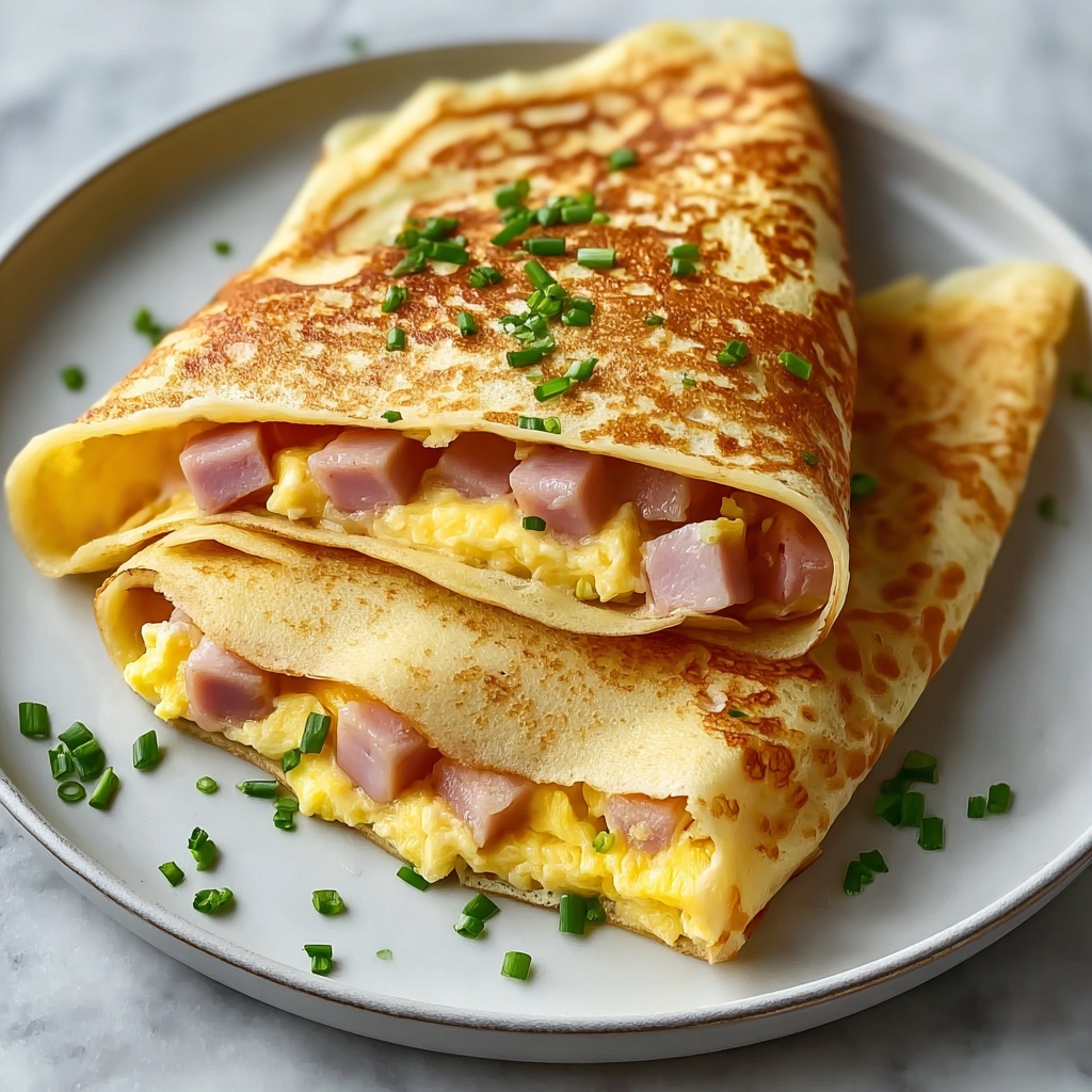 Egg, Ham, and Cheese Crepes for Breakfast Bliss Recipe - Recipe Image