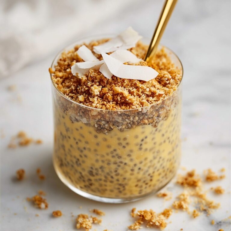 Mango Lassi Chia Pudding with Sticky Walnut Crumble Recipe