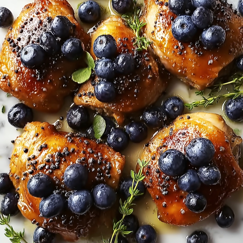 Savory Blueberry Thyme Chicken for a Quick Dinner Delight Recipe - Recipe Image