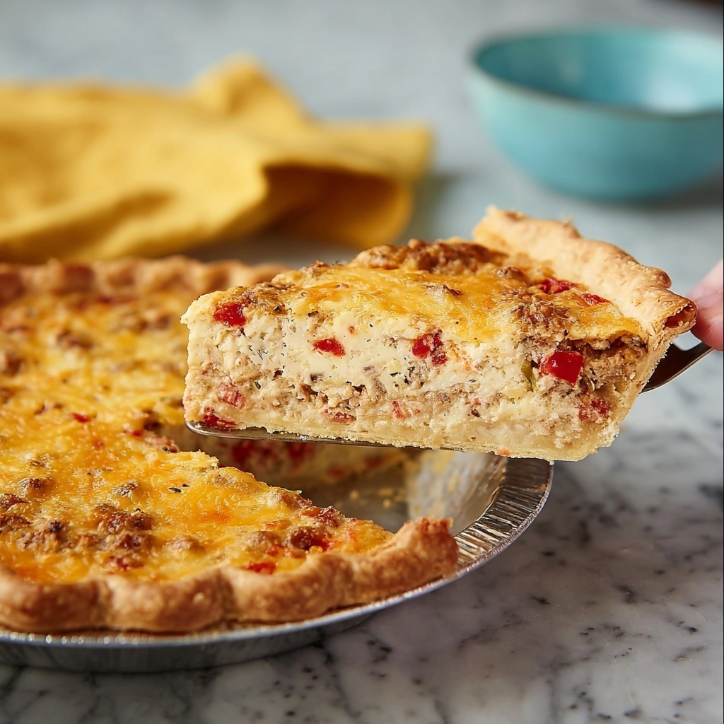 Bacon and Pimento Cheese Quiche Recipe - Recipe Image