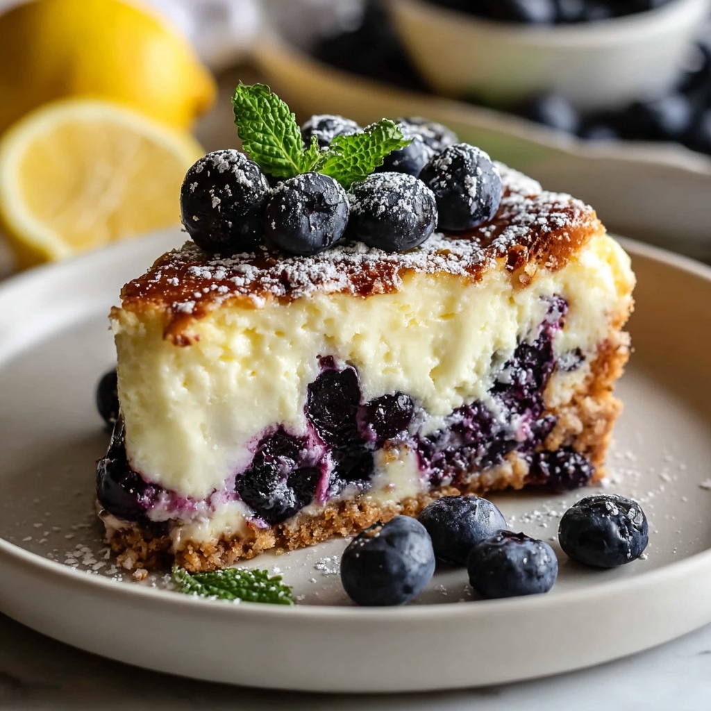 High-Protein Lemon Blueberry Breakfast Bake with Cottage Cheese Recipe - Recipe Image