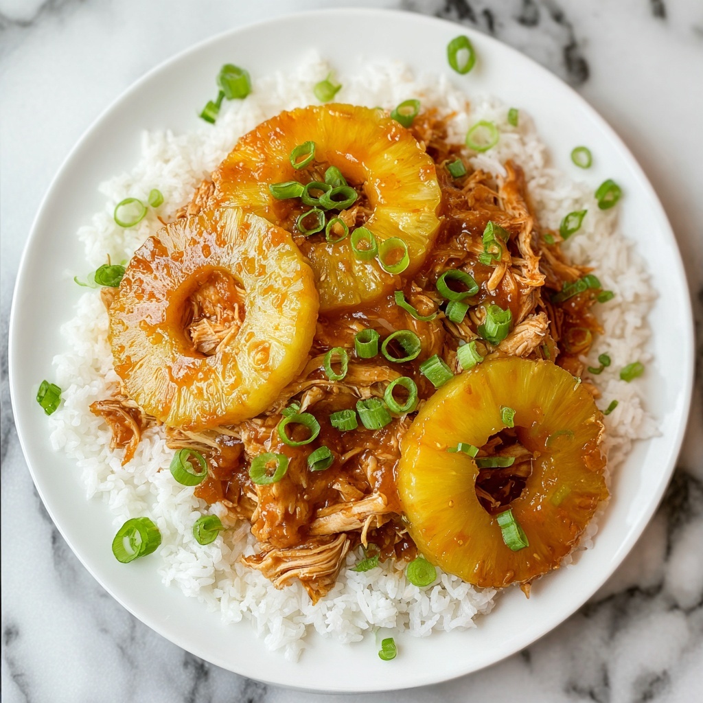 4-Ingredient Slow Cooker Chicken & Cream Cheese with Pineapple Rings Recipe - Recipe Image