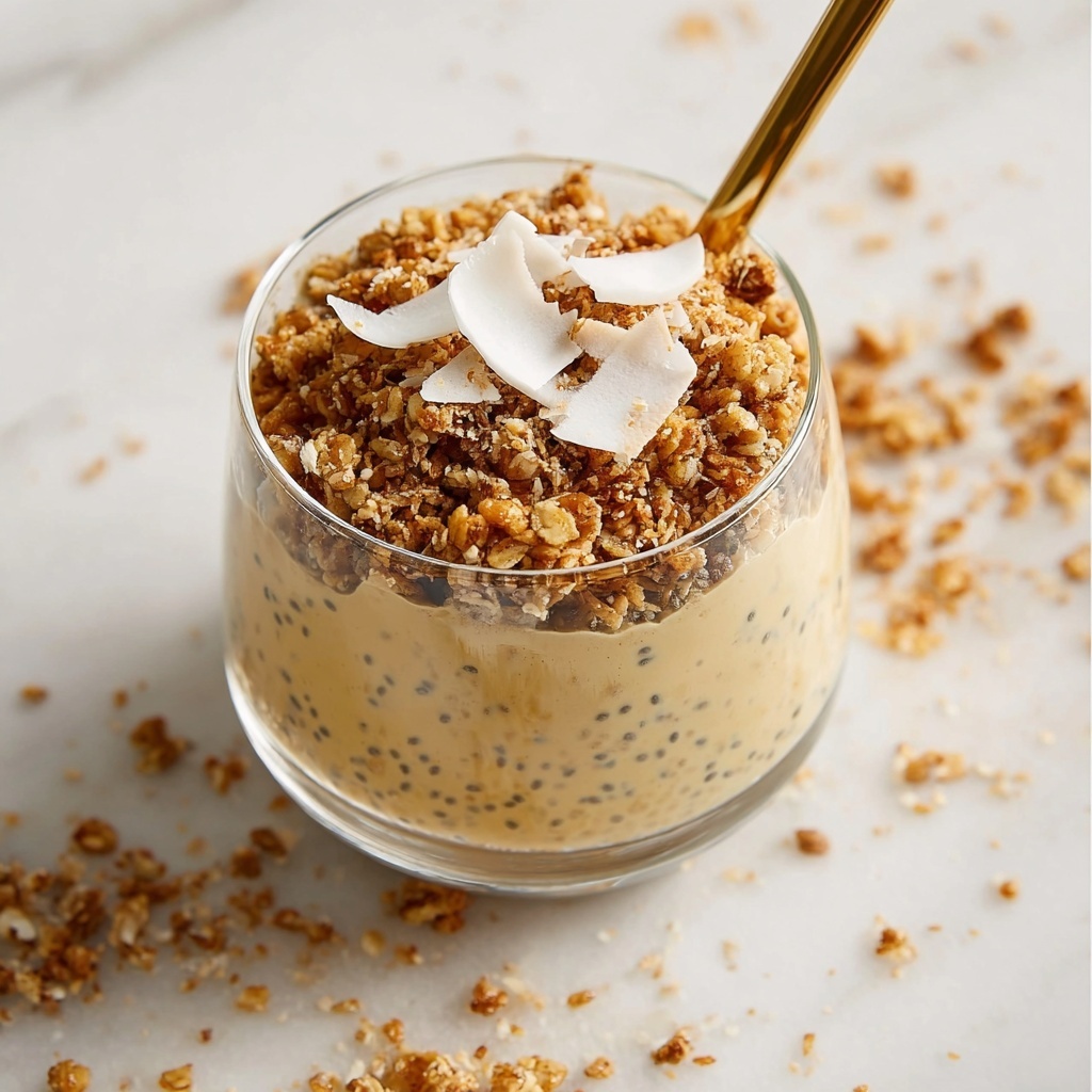 Mango Lassi Chia Pudding with Sticky Walnut Crumble Recipe - Recipe Image