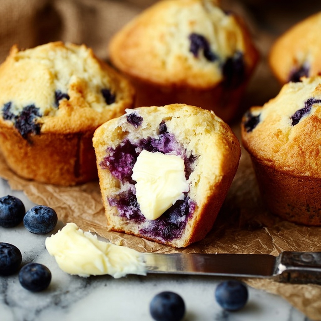 Nana's Best Blueberry Muffins Recipe - Recipe Image