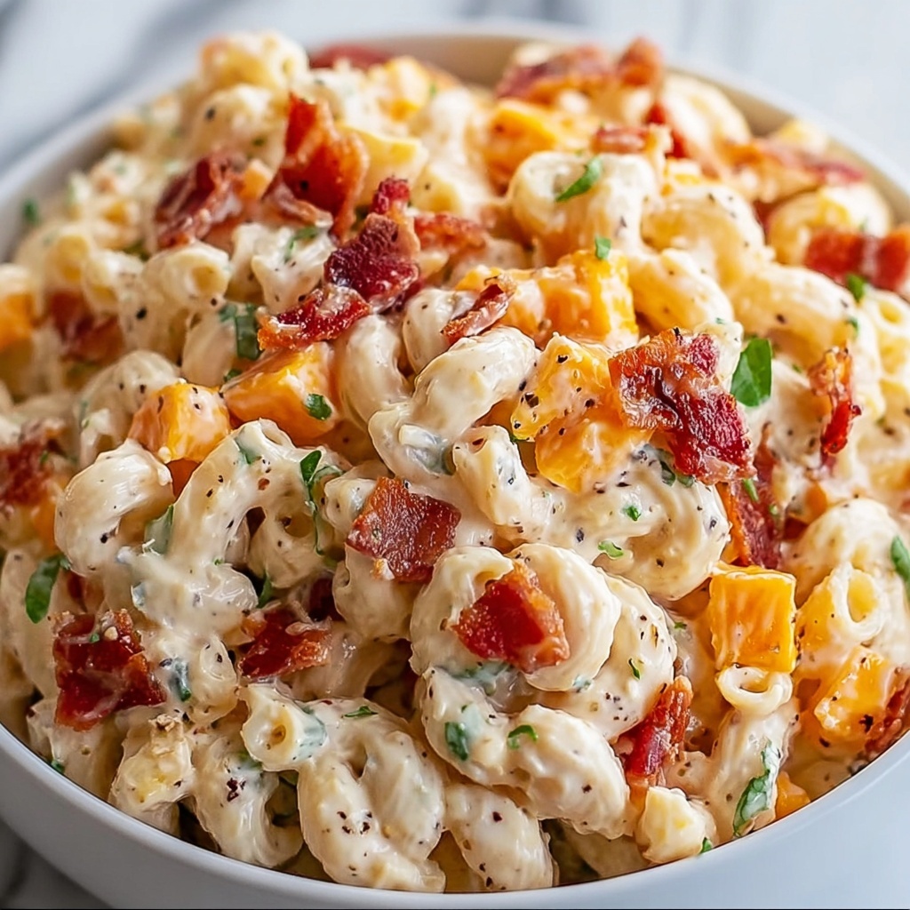 Bacon Cheddar Ranch Pasta Salad: A Creamy Crowd-Pleaser Recipe - Recipe Image