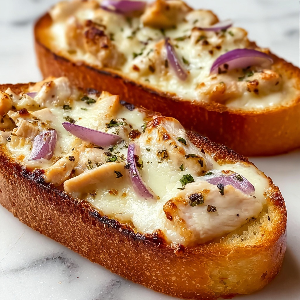 French Bread Chicken Alfredo Pizza Recipe - Recipe Image