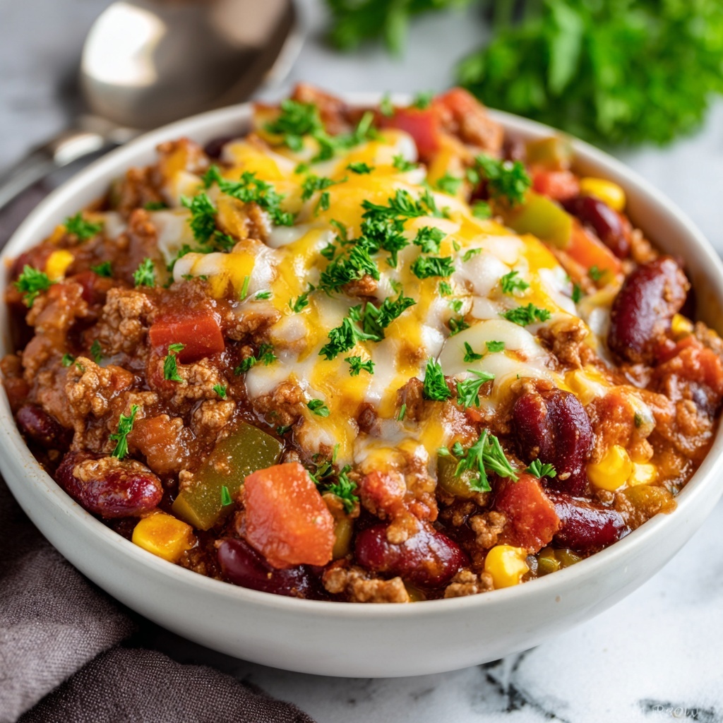 Slow Cooker Cowboy Casserole Recipe - Recipe Image