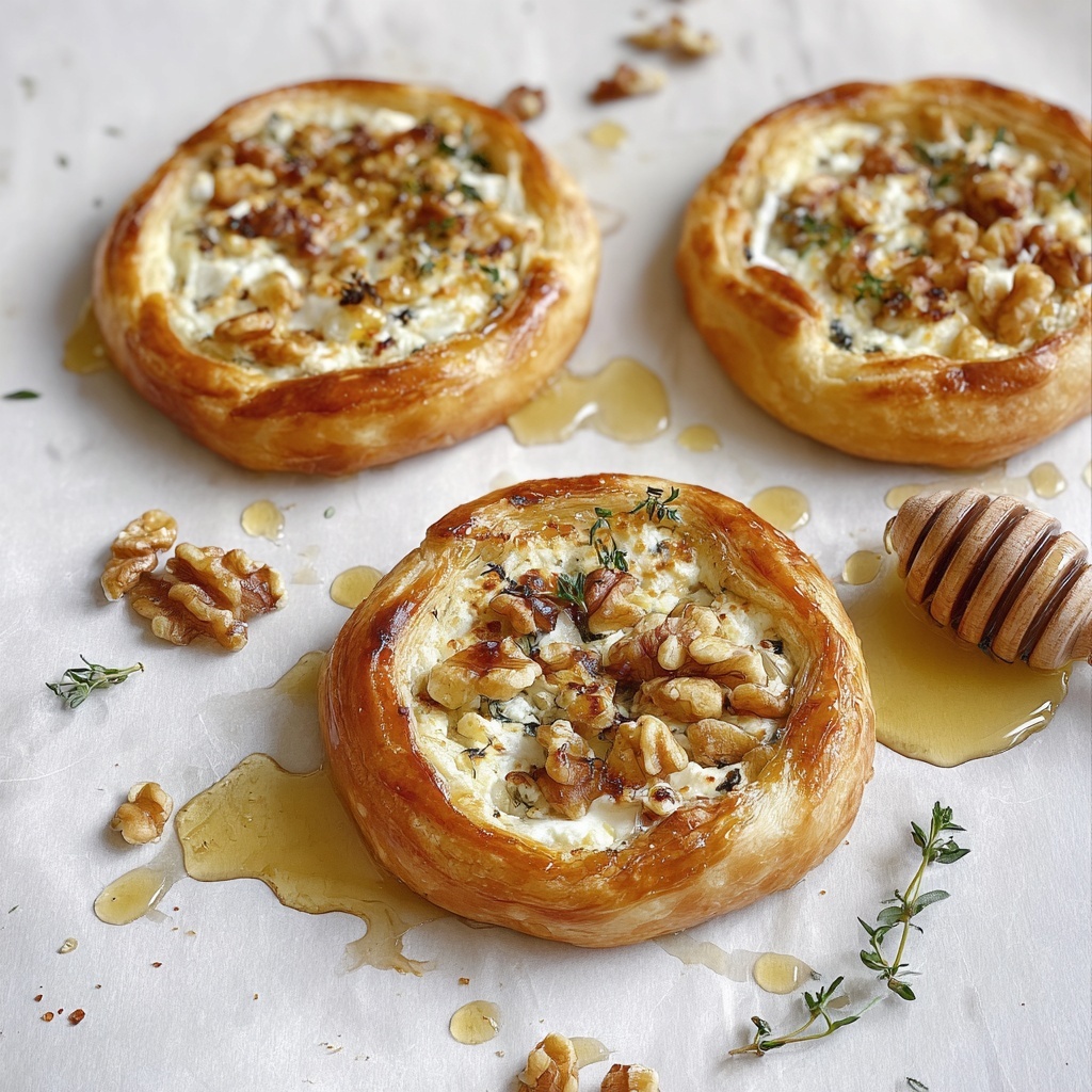 Goat Cheese and Walnut Tarts Recipe - Recipe Image