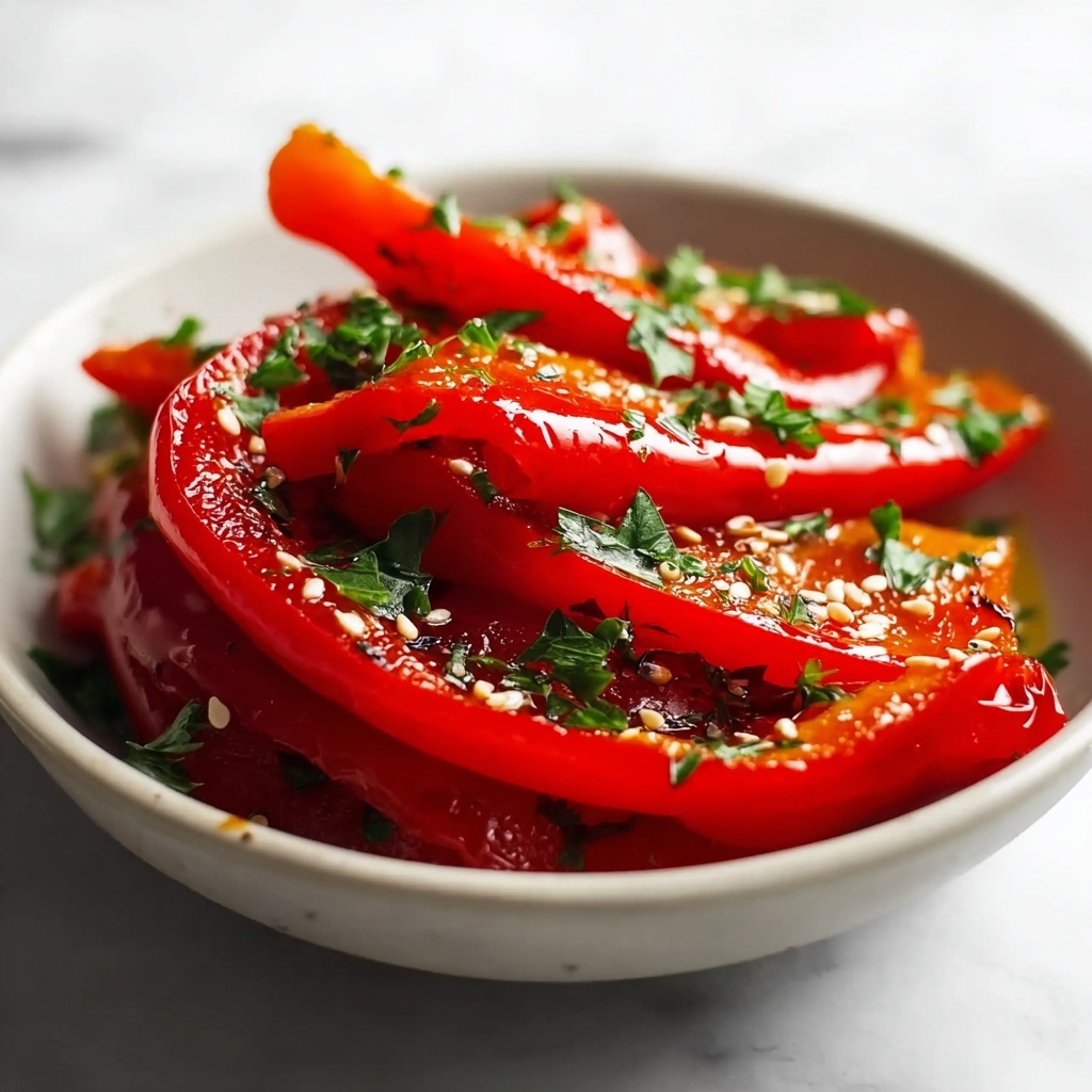 Piedmontese Roasted Peppers with Garlic and Parsley Recipe - Recipe Image
