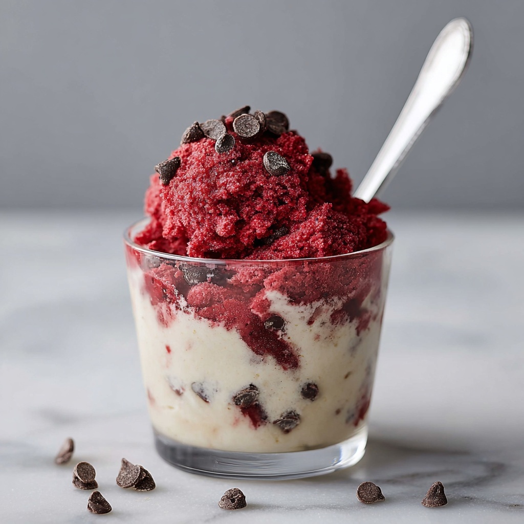 Edible Red Velvet Cookie Dough Recipe - Recipe Image