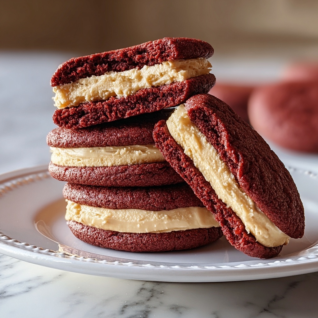Luscious Red Velvet Cookies with a Creamy Cheesecake Surprise Recipe - Recipe Image
