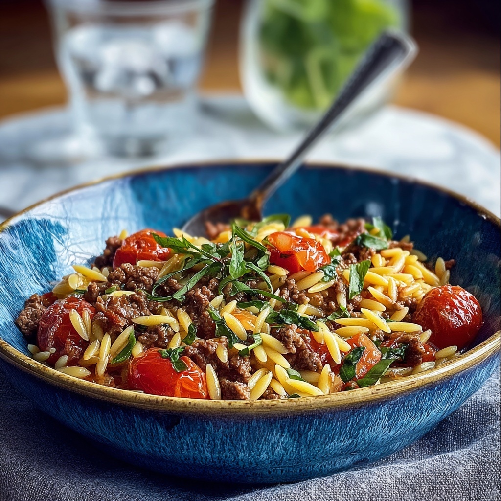 Ground Beef Orzo: A Delicious and Easy One-Pan Recipe - Recipe Image
