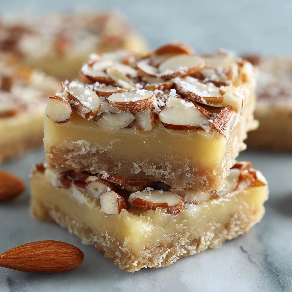 Almond Bars with White Chocolate Drizzle Recipe - Recipe Image
