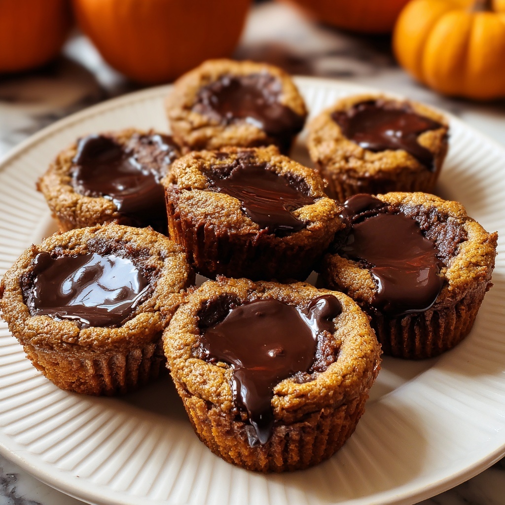 Molten Chocolate Pumpkin Muffins Recipe - Recipe Image