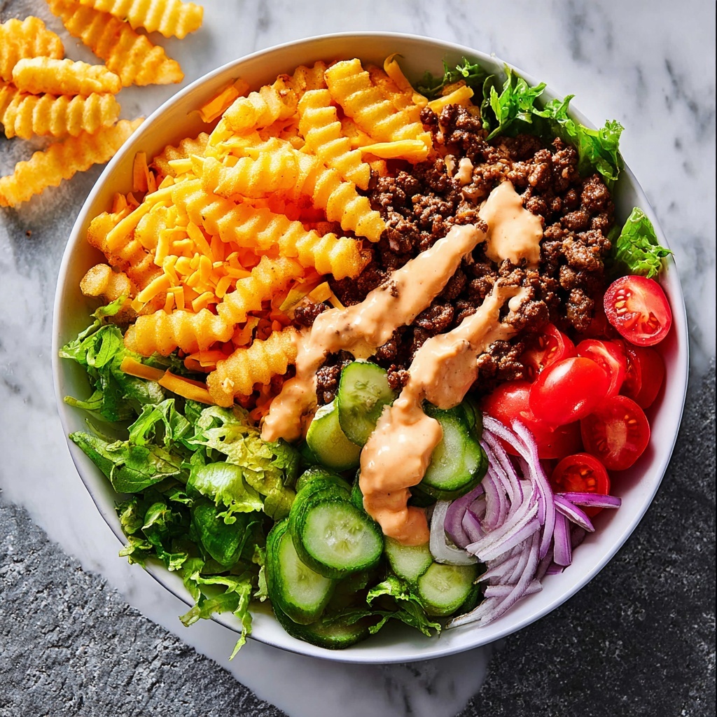 Cheeseburger Bowls with Copycat Big Mac Sauce - Recipe Image