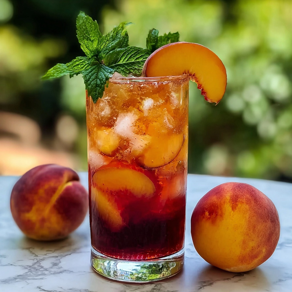 Peach Hibiscus Sunset Tea: Your Refreshing Summer Sip - Recipe Image