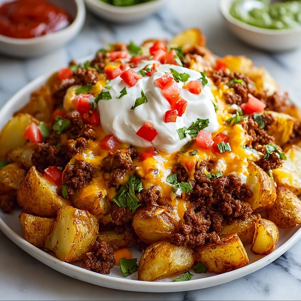 Cheesy Taco Potatoes: Your New Favorite Comfort Food Dish - Recipe Image