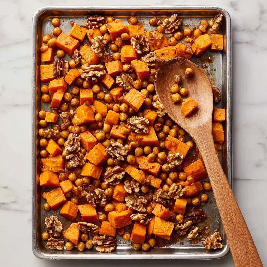 Sweet Potato Salad with Chickpeas, Roasted Walnuts, and Maple Syrup Recipe - Recipe Image