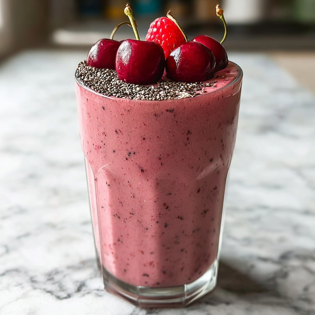 Zesty Cherry Smoothie for a Quick Health Boost! - Recipe Image