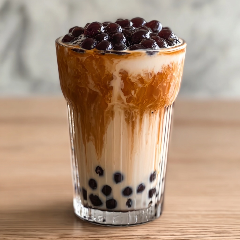 Cozy Red Bean & Black Sesame Milk Tea for Refreshing Sips Recipe - Recipe Image