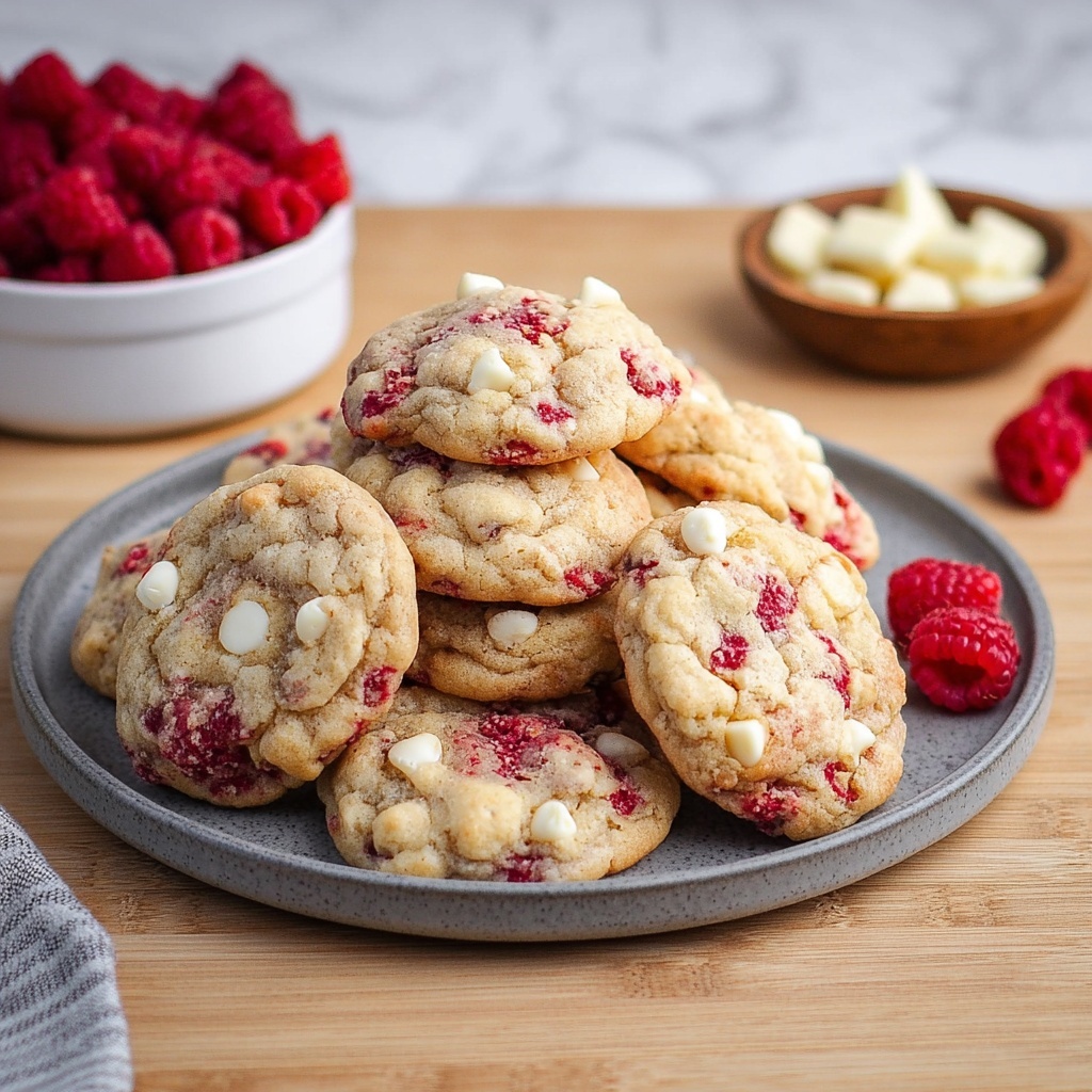 White Chocolate Raspberry Cookies Recipe - Recipe Image