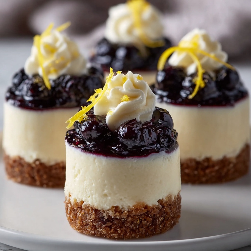 Healthy Mini Lemon Blueberry Cheesecakes Recipe - Recipe Image