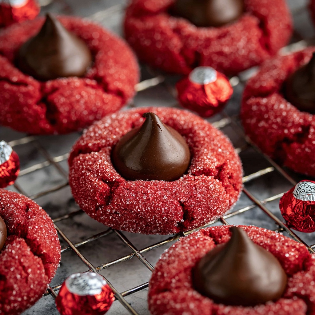 Red Velvet Blossom Cookies Recipe - Recipe Image