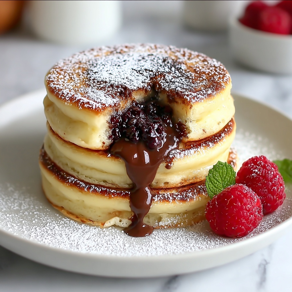 Fluffy Nutella-Stuffed Pancakes Recipe - Recipe Image